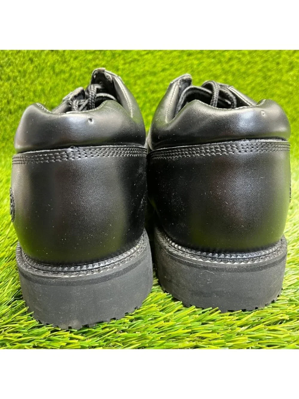 SlipGrips Mens Size 12E Black Leather Dress Slip Resistant Work Oxford Shoes